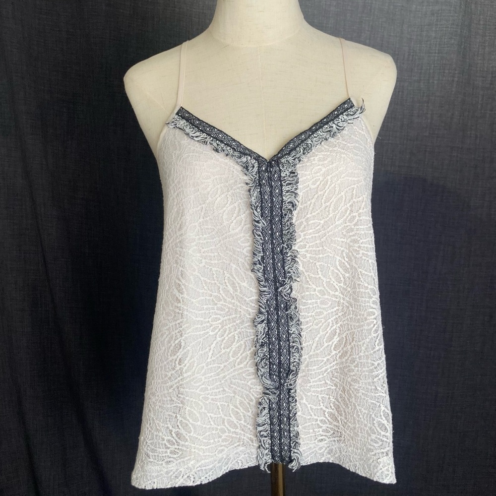 Anthropologie Akemi + Kin Crossroads Fringed Tank